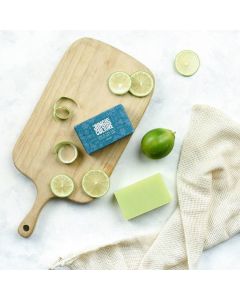 Body soap - Natural soap bar with lime and sea salt