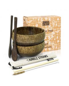 Bols en noix de coco - Eco Coconut Shell Bowl Kosmos Set (two bowls)