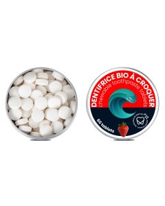 OceanRespect chewable toothpaste tablets strawberry (fluoride-free)