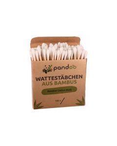 Bamboo cotton swabs with organic cotton | 100 pieces