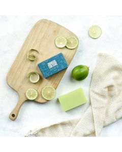 Body soap - Natural soap bar with lime and sea salt