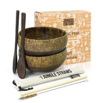 Coconut Bowls - Eco Coconut Shell Bowl Kosmos Set (twee kommen)