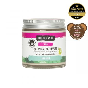Children's toothpaste with no waste, organic and vegan (Mild Mint flavors)