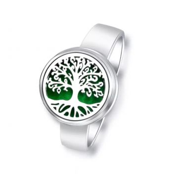 Tree of life steel aroma ring with Taoasis aroma