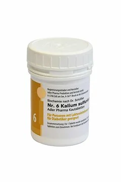 Nr.6 kalium sulf lactose vrij kauw